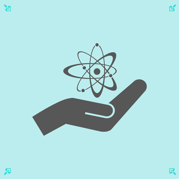 Atom znak ikona - Vektor, obrázek