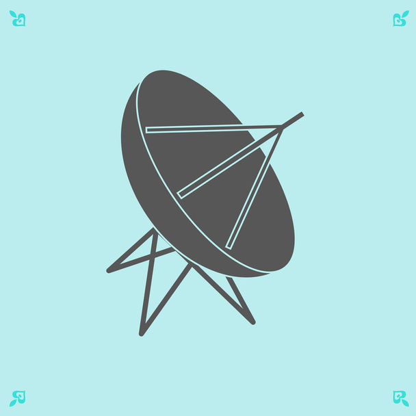 Symbol für Satellitenschüssel - Vektor, Bild