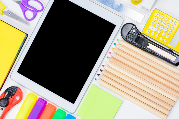 office supplies and digital tablet  - Photo, Image