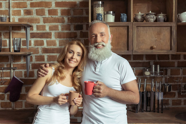 couple with coffee cups - Photo, Image