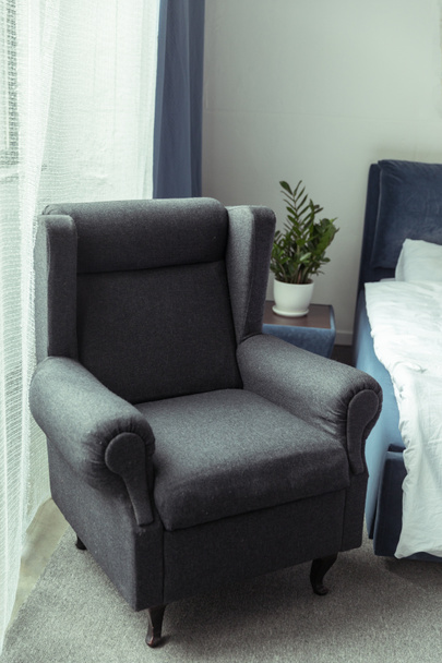 modern armchair in bedroom - Photo, Image