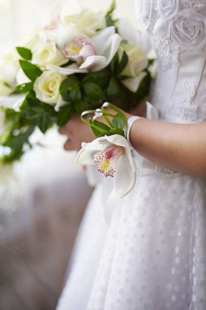 Orchid boutonniere for the bride's hand - Photo, Image