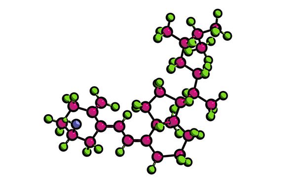 Estructura molecular del 22-Dihidroergocalciferol (vitamina D4
) - Foto, Imagen