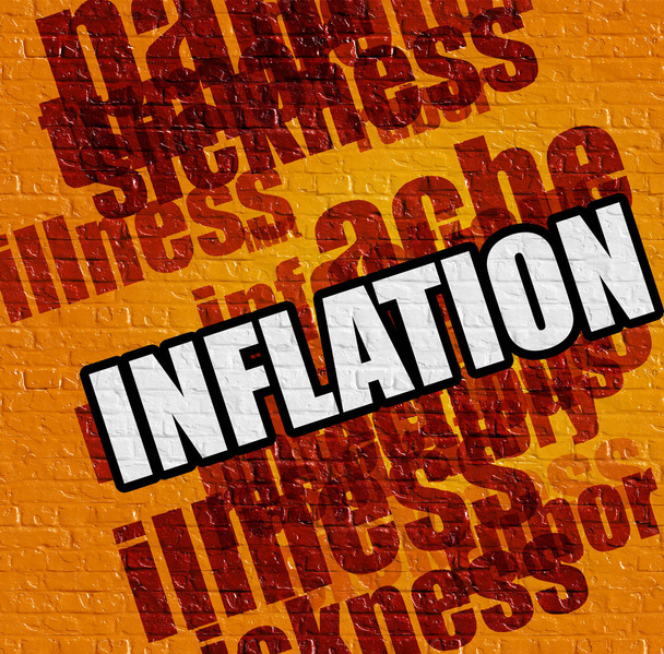 Modern medical concept: Inflation on Yellow Brickwall . - Photo, Image
