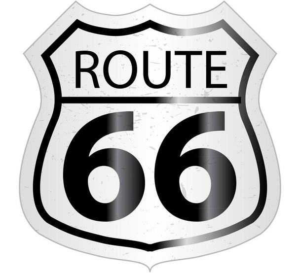 Route 66 jelvény fehér - Fotó, kép