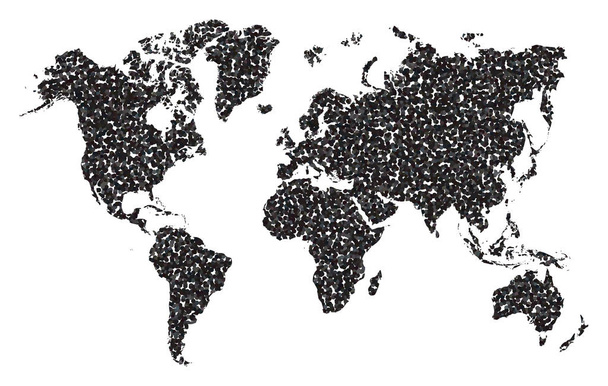 Mapa světa na bílém pozadí - Fotografie, Obrázek