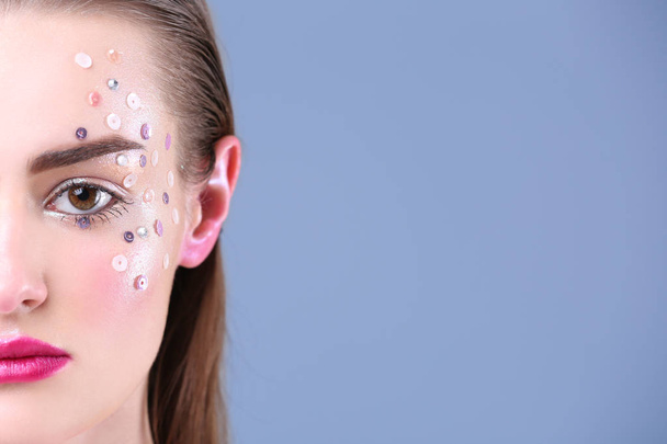 young woman with creative make up - Foto, Bild
