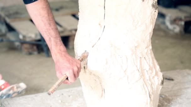 Sculptor is working on the creation of a monument - Imágenes, Vídeo