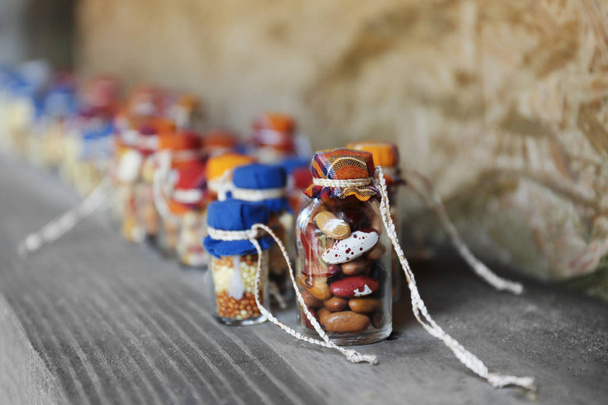 Beautiful jars with grains  - Foto, Bild