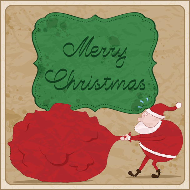 Tarjeta de Navidad con Santa - Vector, Imagen