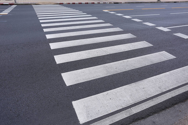 Zebra crossing on the road - Фото, изображение