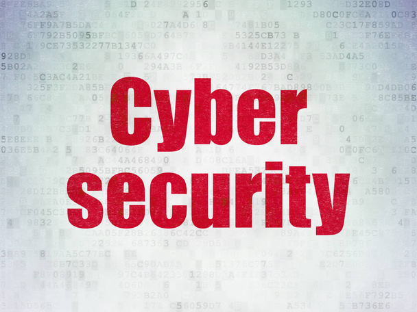 Safety concept: Cyber Security on Digital Data Paper background - Foto, Imagen