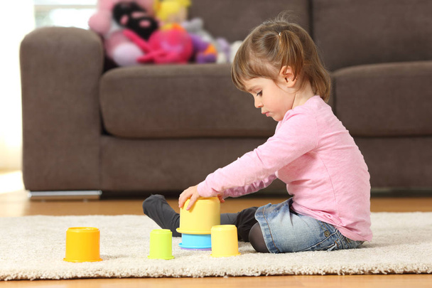 Kid playing with toys at home - Φωτογραφία, εικόνα