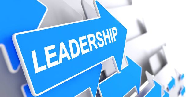 Leadership - Label on the Blue Cursor. 3D. - Foto, imagen