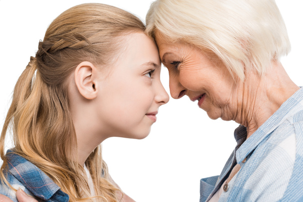 portrait of grandmother and granddaughter - Photo, Image