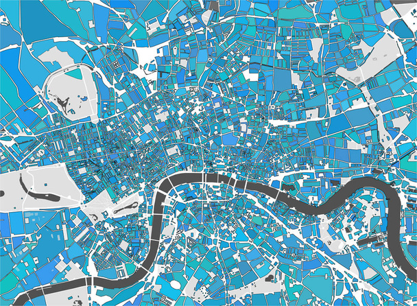 Londra haritası, Büyük Britanya - Vektör, Görsel