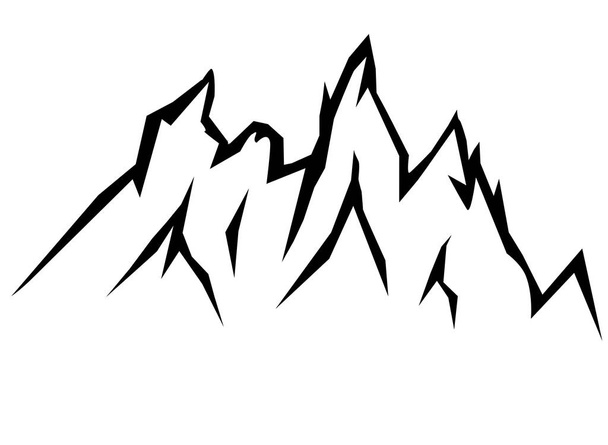 Κατάρτιση των βουνών. Περίγραμμα του βουνοκορφές. - Φωτογραφία, εικόνα