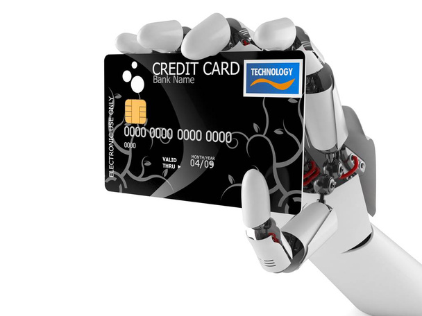 Рука робота с кредитной картой
 - Фото, изображение