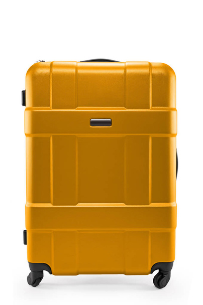 yellow dark suitcase plastic - Φωτογραφία, εικόνα