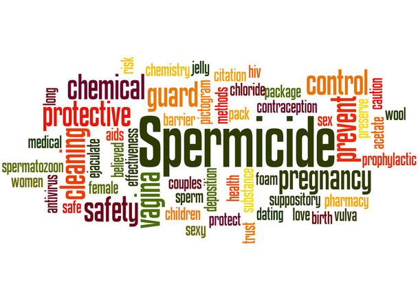 Spermicide, word cloud concept 4 - Foto, afbeelding