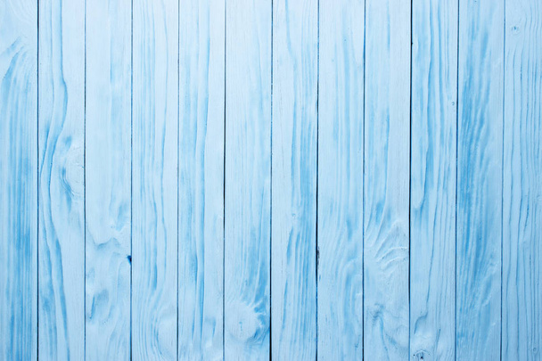 Modrá ve věku dřevěný stůl, malované dřevo rustikální povrch - Fotografie, Obrázek