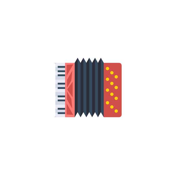 Élément d'accordéon plat. Illustration vectorielle d'harmonica plat isolé sur fond propre. Peut être utilisé comme accordéon, harmonica et symboles d'instrument
. - Vecteur, image