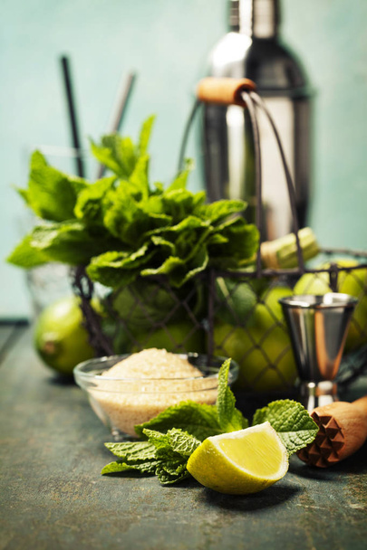 Mojito cocktail ingredients - Foto, Imagen