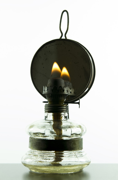 Oil lamp with fire - 写真・画像
