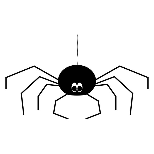 Spider l'icona di colore nero
 . - Vettoriali, immagini