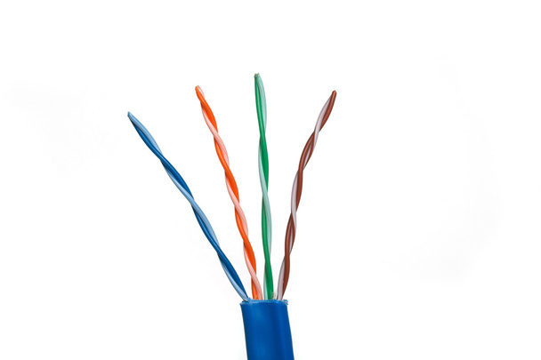 Category 6 Network Cable Twisted Pairs - Photo, Image