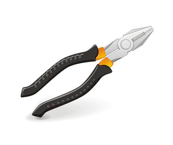 Rib joint pliers for repair work on the house - Vector, Image