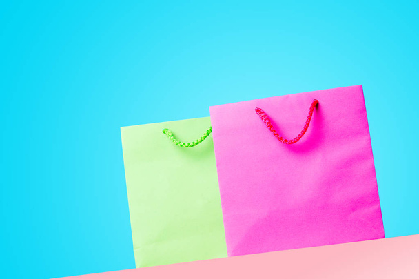 two shopping bags - 写真・画像