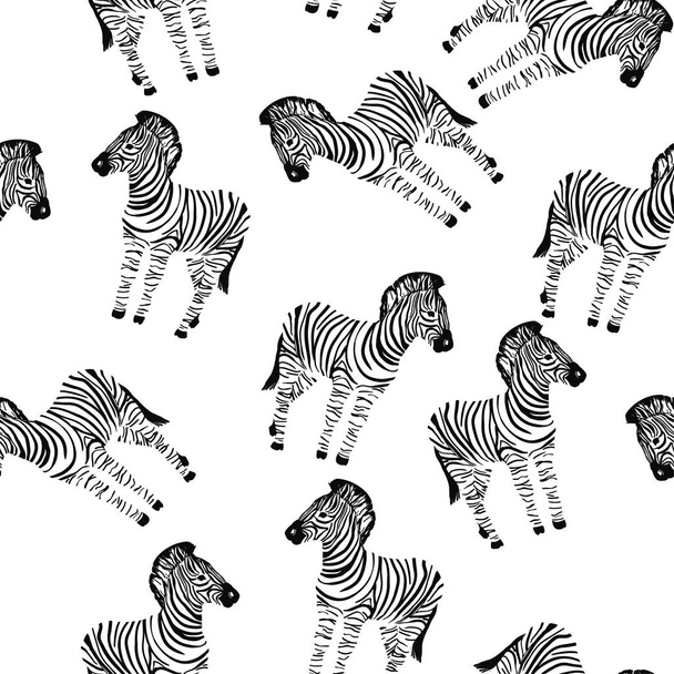 Zebra pattern , vector, illustration - Vektör, Görsel