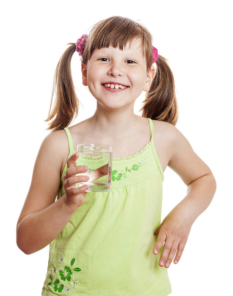 Girl holding glass - Foto, afbeelding