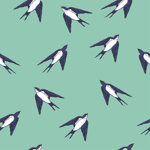 swallow pattern , vector, illustration - Wektor, obraz
