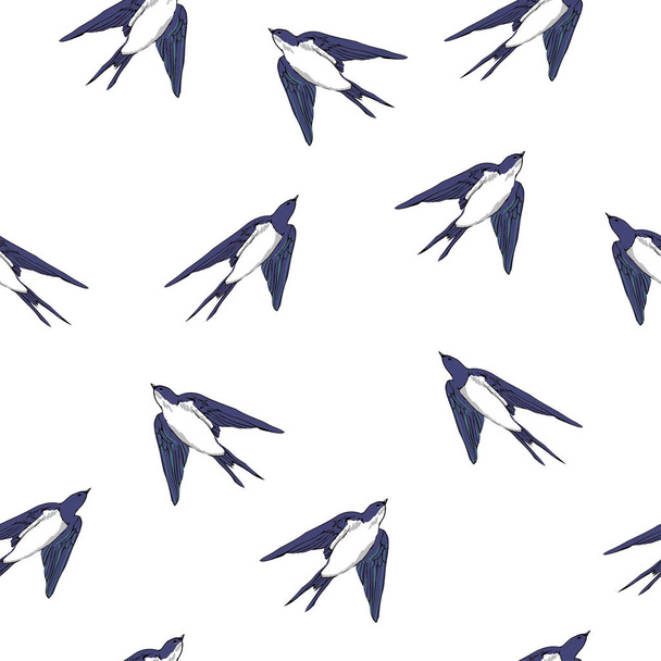 swallow pattern , vector, illustration - Vektor, obrázek