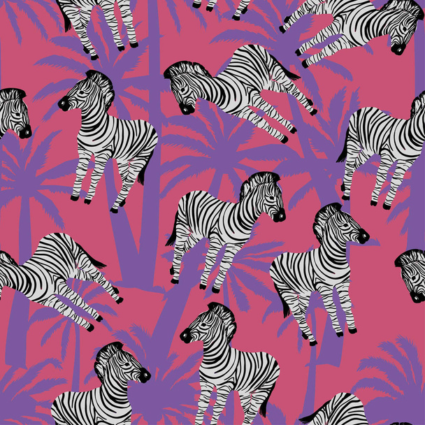 Zebra pattern , vector, illustration - Vetor, Imagem