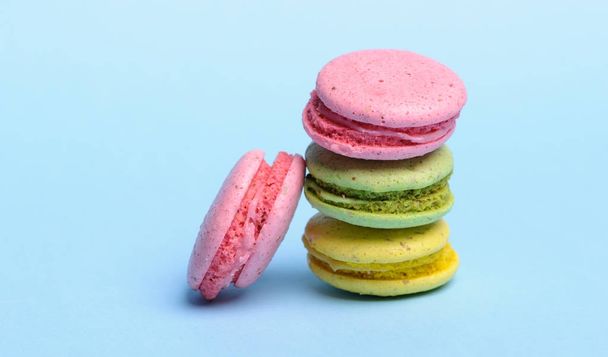Sweet and colourful french macaroons or macaron - Photo, image