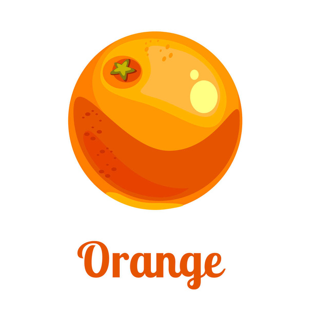 Rajzfilm logó narancs - Vektor, kép