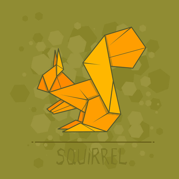 origami carta illustrazione vettoriale di scoiattolo
. - Vettoriali, immagini