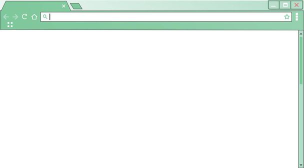 Šablona prázdné okno webového prohlížeče. Obrazovka prázdná počítače - Vektor, obrázek