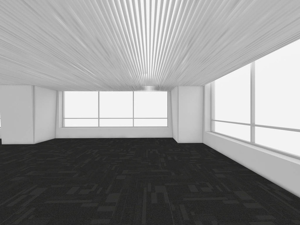 moderní prázdné místnosti, 3d vykreslení interiérového designu, vysmívat se illustrati - Fotografie, Obrázek