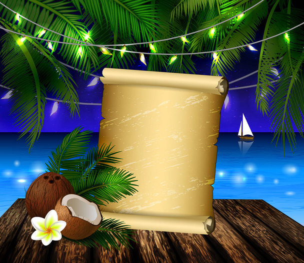 tropical vector background - Vector, Image