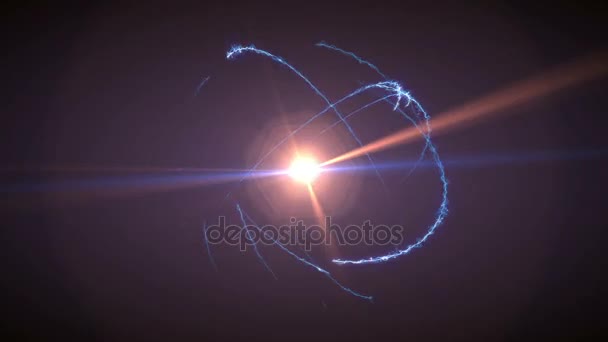 abstract atom orbit light - Footage, Video