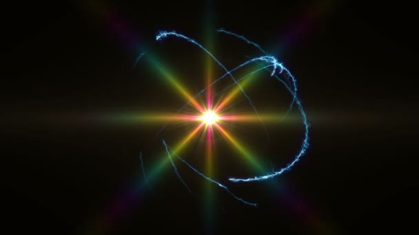 abstract atom orbit light - Footage, Video
