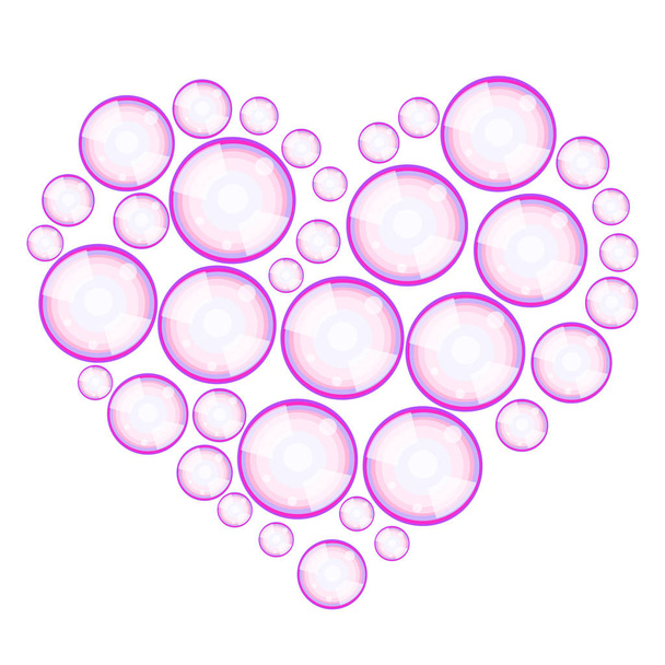 Sabão bolhas coração
 - Vetor, Imagem