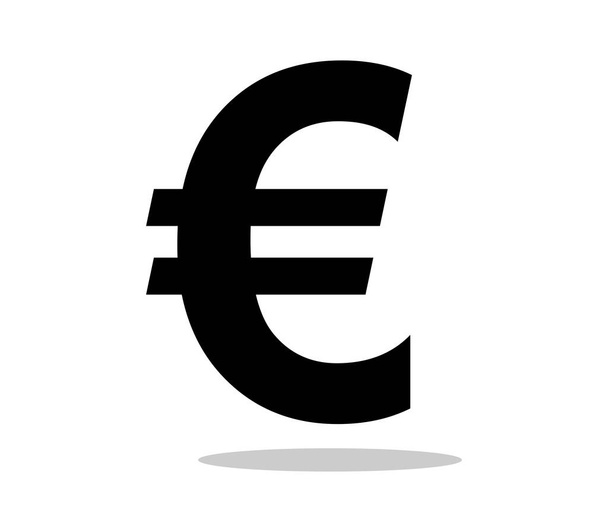 Ikon szimbólum euro illusztrált fehér háttér - Vektor, kép