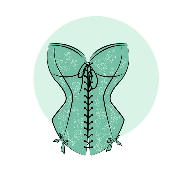 Graceful women corset. - Vektor, Bild