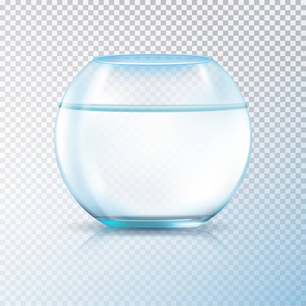 Cuenco de pescado transparente de agua
  - Vector, Imagen