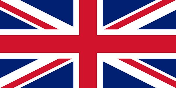 farbige Flagge von Großbritannien - Vektor, Bild